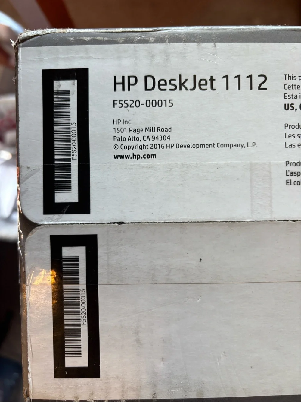 HP DeskJet 1112 Compact Printer. NIB